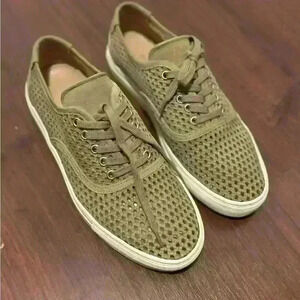 Zespa open-weave slip-on trainers mesh  color green, Size us 10.